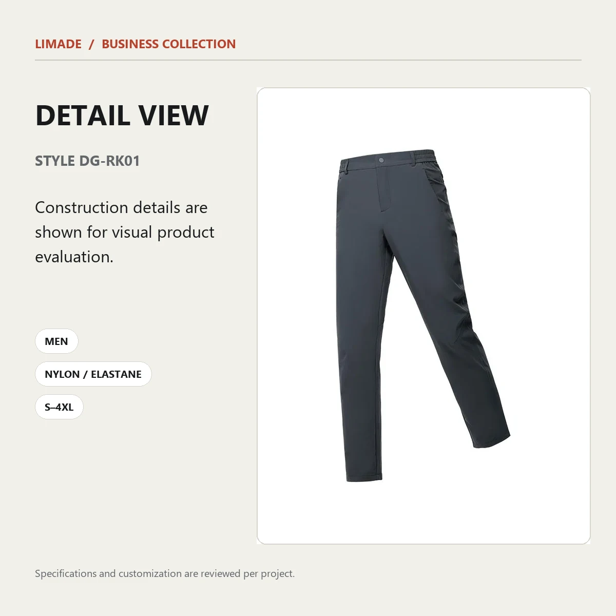 DG-RK01 · Full-Length Pants · Real product view 03