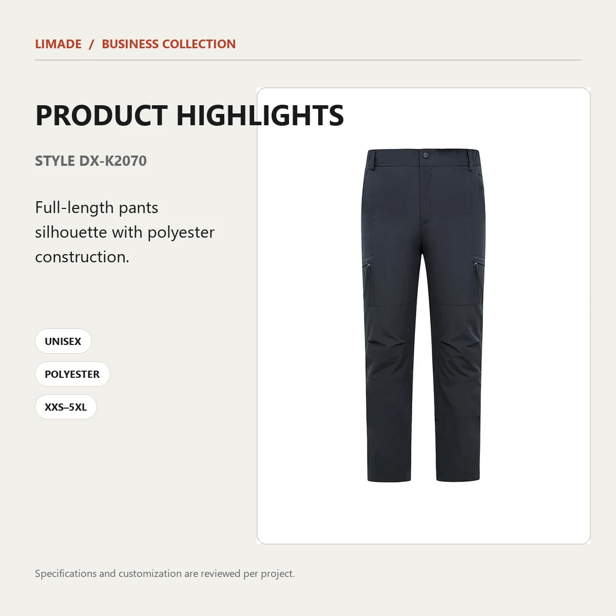 DX-K2070 · Full-Length Pants · Real product view 02