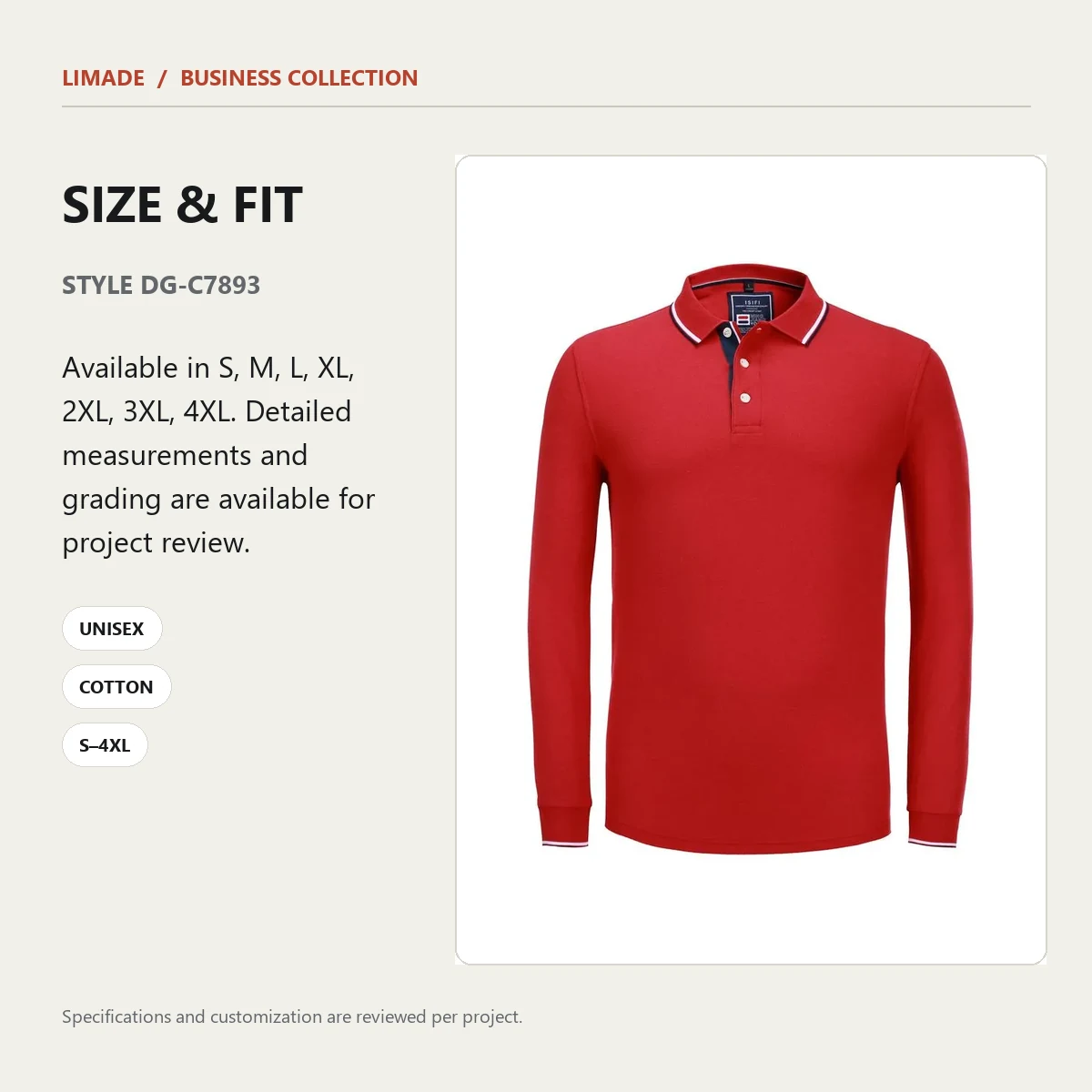 DG-C7893 · Long-Sleeve Collared · Real product view 02