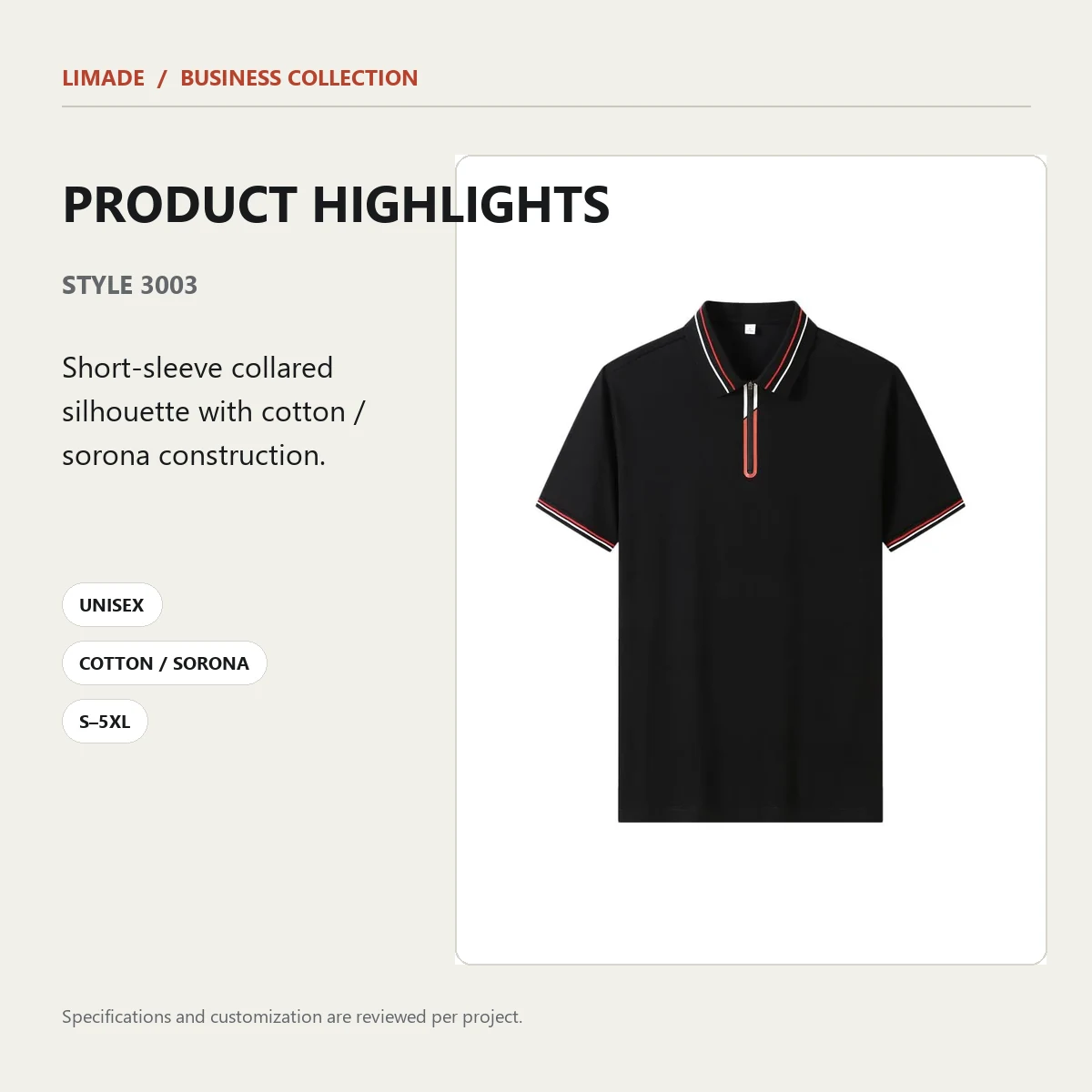 3003 · Short-Sleeve Collared · Real product view 01