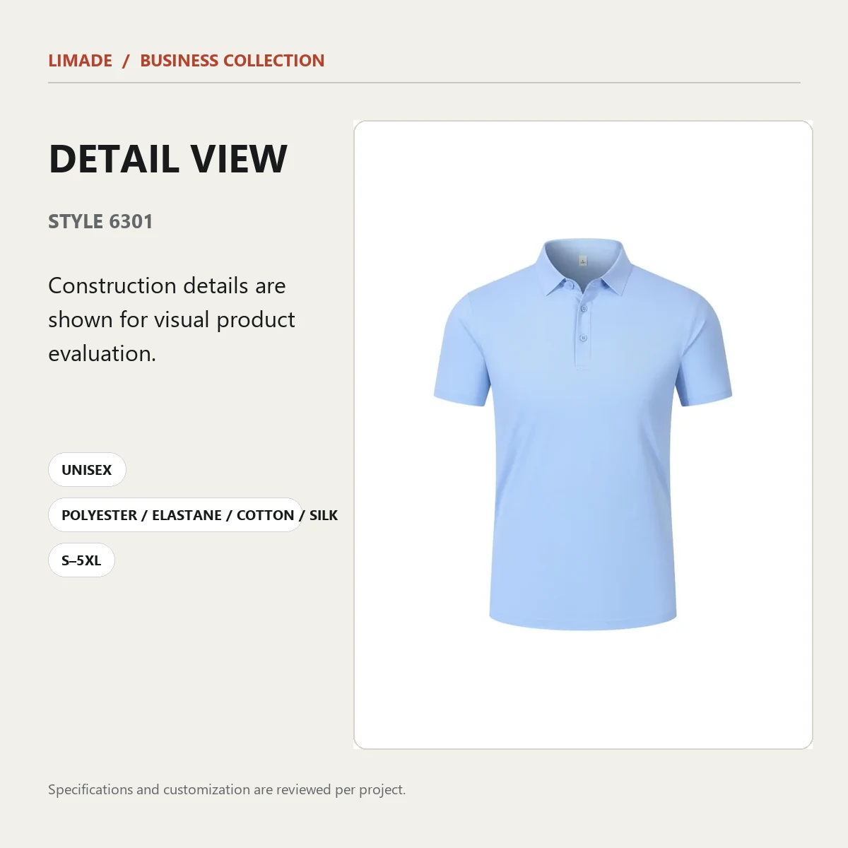 6301 · Short-Sleeve Collared · Real product view 05
