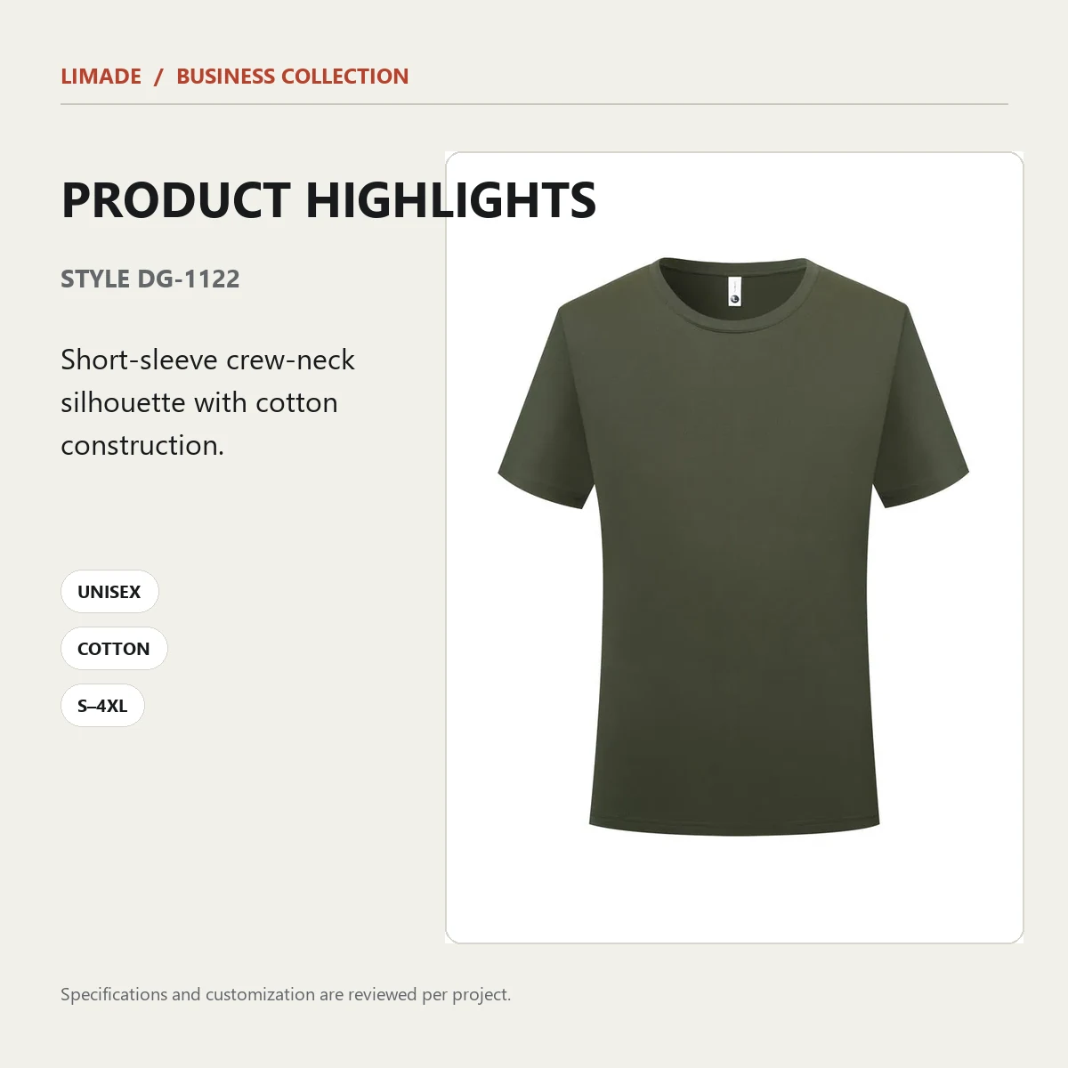 DG-1122 · Short-Sleeve Crew-Neck · Real product view 01