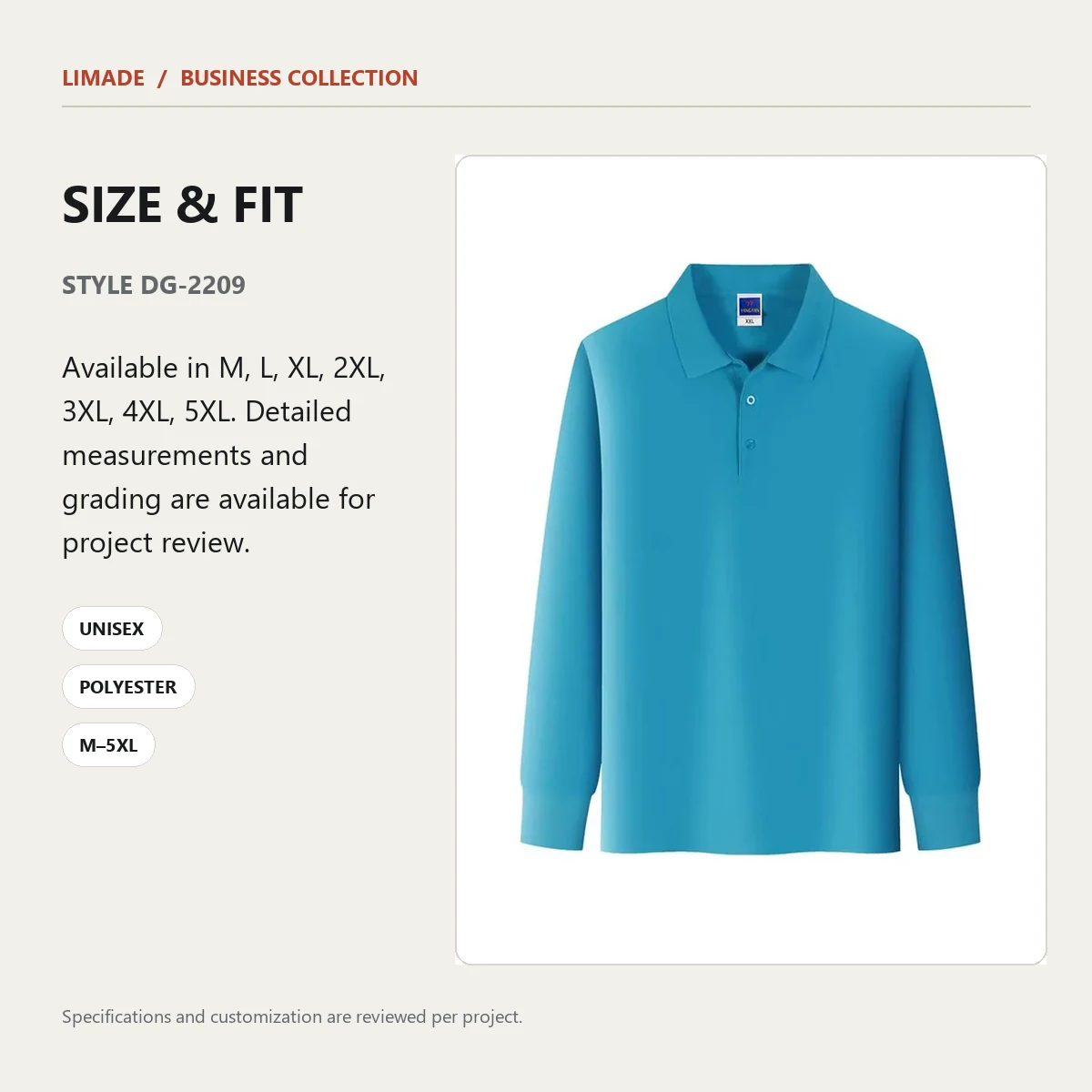 DG-2209 · Long-Sleeve Collared · Real product view 01