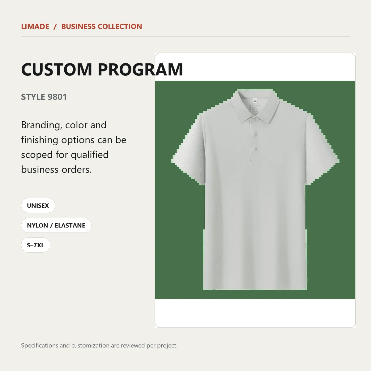 9801 · Short-Sleeve Collared · Real product view 02