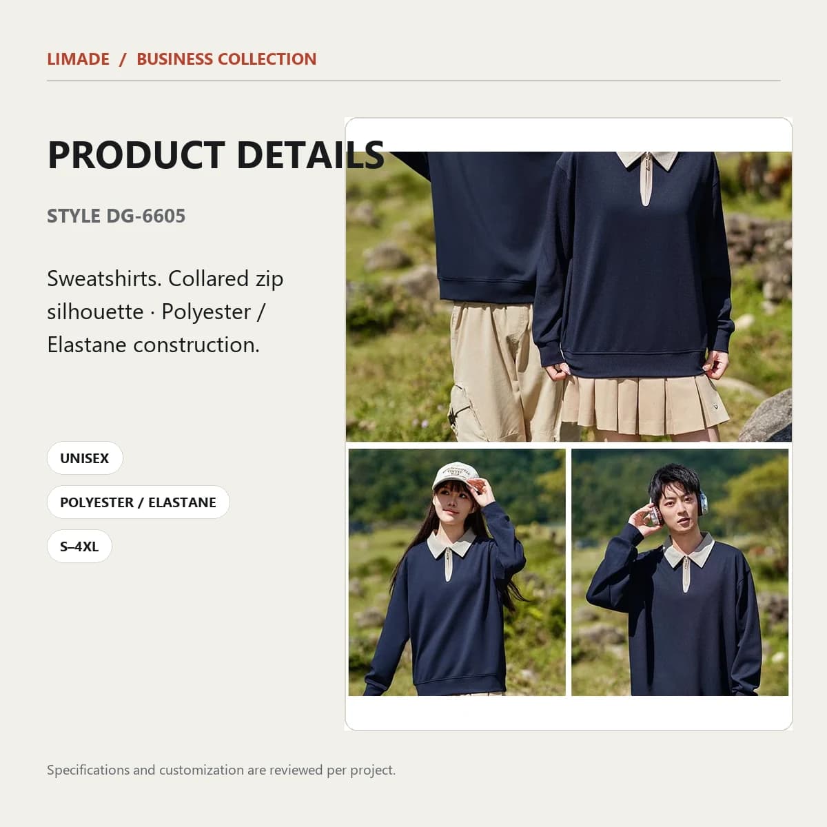 DG-6605 · Collared Zip