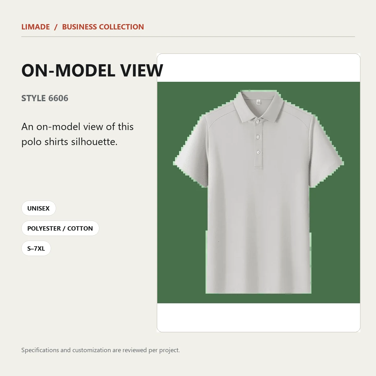 6606 · Short-Sleeve Collared · Real product view 01
