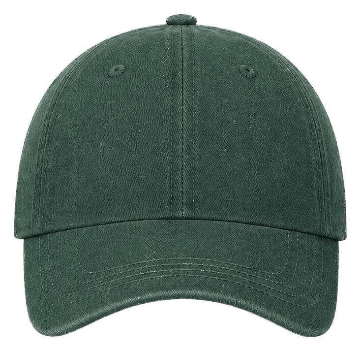 Adult Washed Baseball Cap · Dark Green