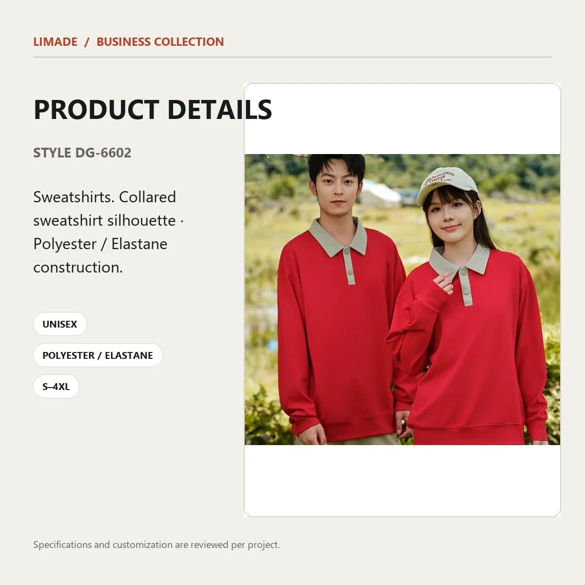 DG-6602 · Collared Sweatshirt · Real product view 05