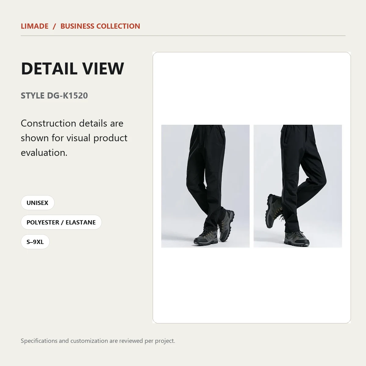 DG-K1520 · Full-Length Pants · Real product view 02