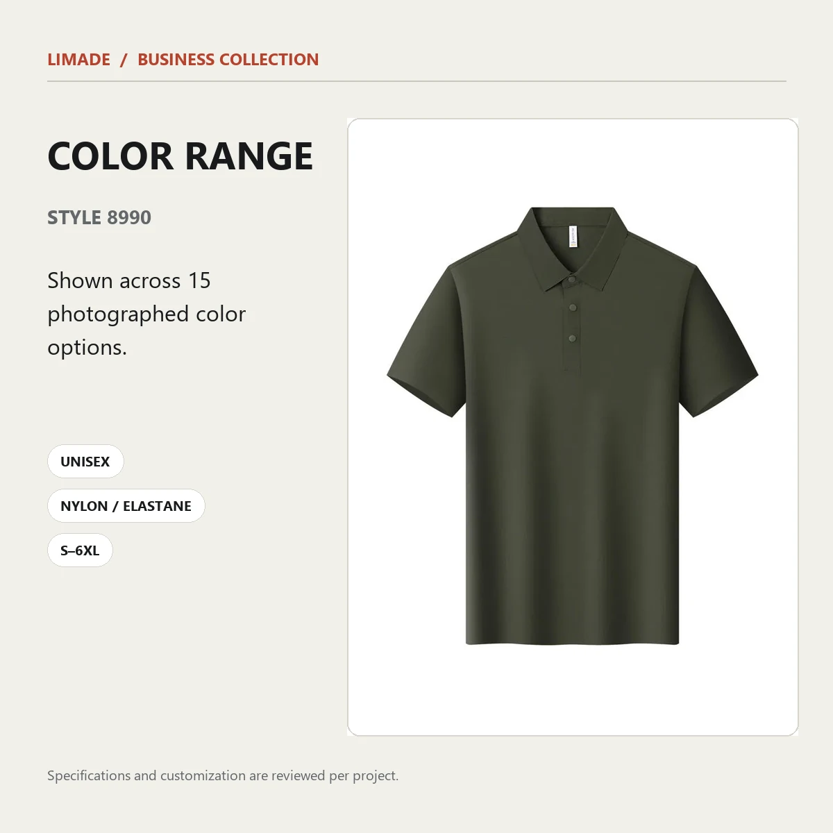 8990 · Short-Sleeve Collared · Real product view 02