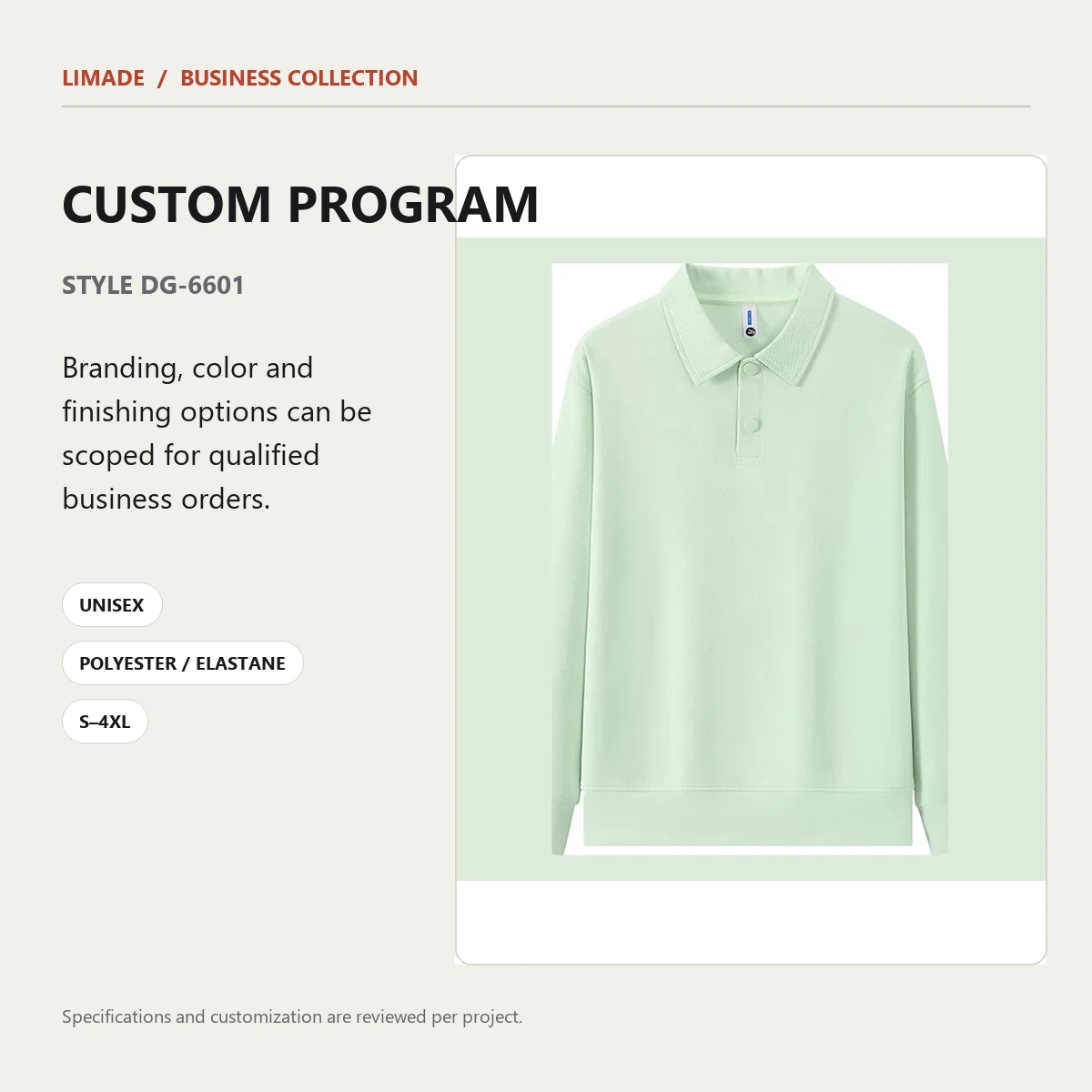 DG-6601 · Collared Sweatshirt · Real product view 02