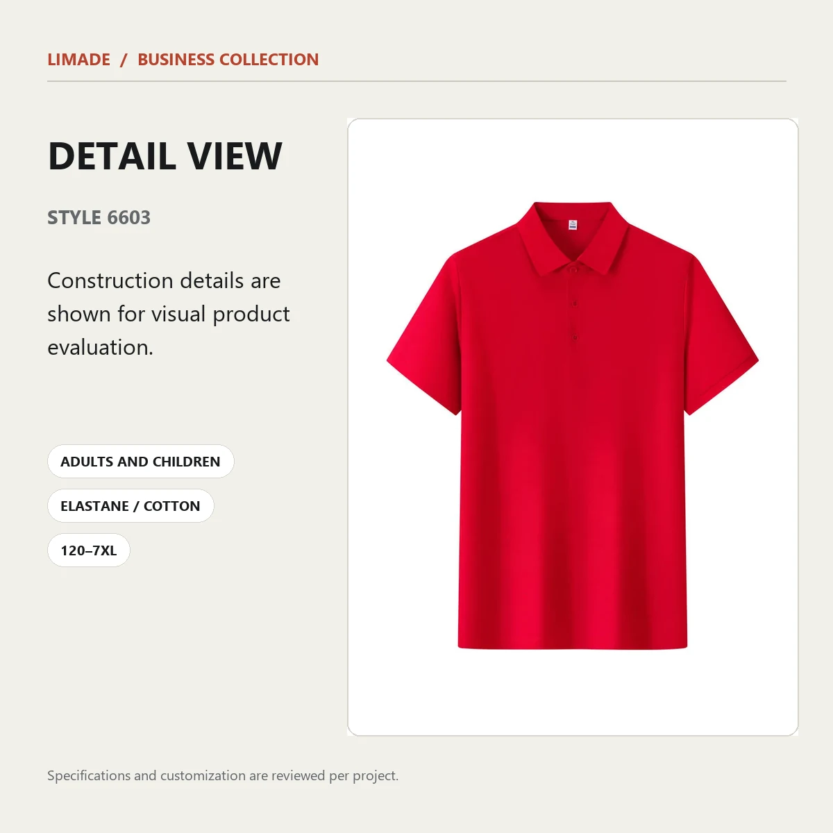 6603 · Short-Sleeve Collared · Real product view 03