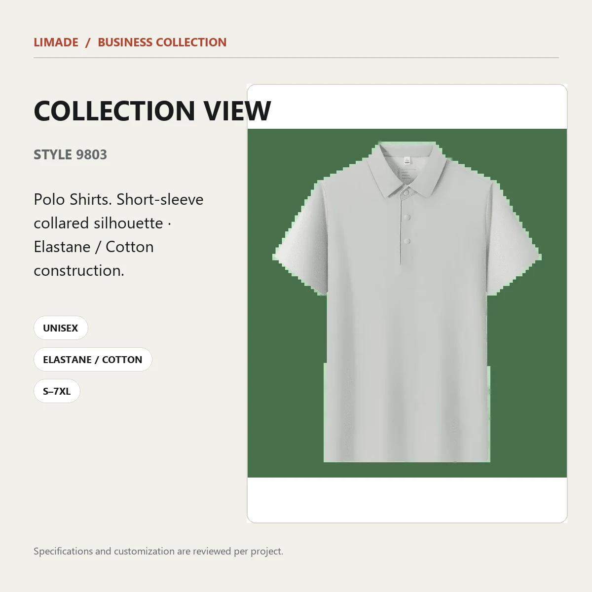 9803 · Short-Sleeve Collared · Real product view 03