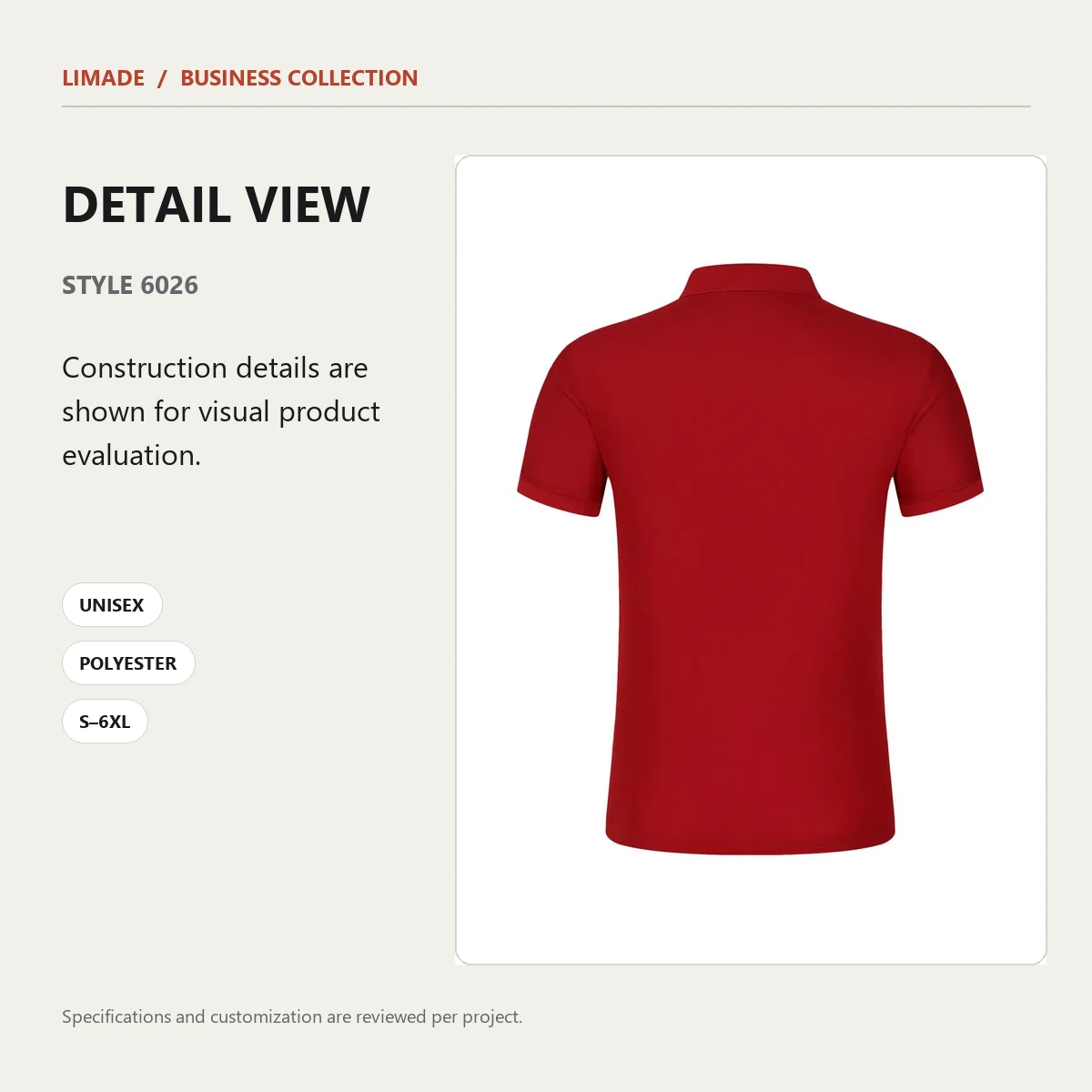 6026 · Short-Sleeve Collared · Real product view 02