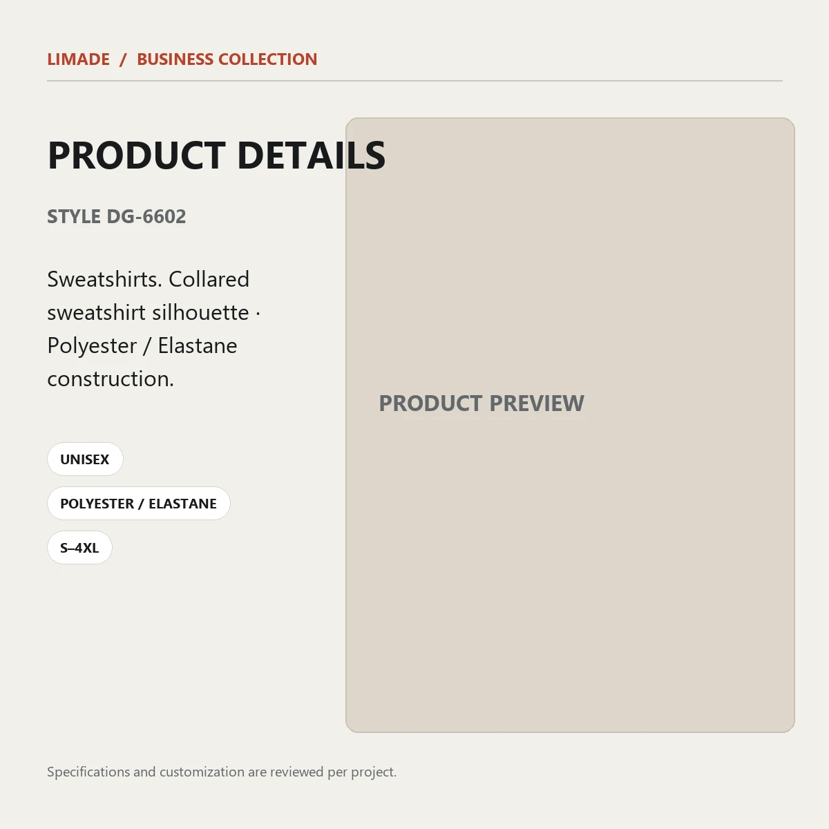 DG-6602 · Collared Sweatshirt · Real product view 03