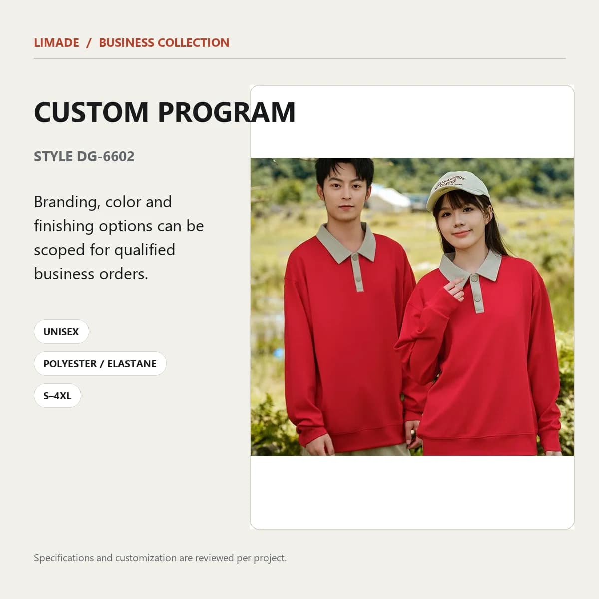 DG-6602 · Collared Sweatshirt · Real product view 04