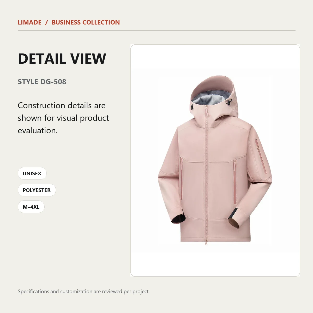 DG-508 · Soft-Shell Jacket · Real product view 06