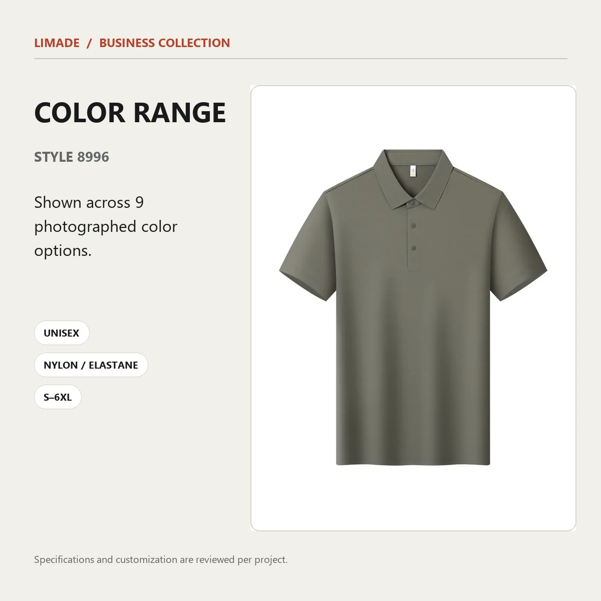 8996 · Short-Sleeve Collared · Real product view 05