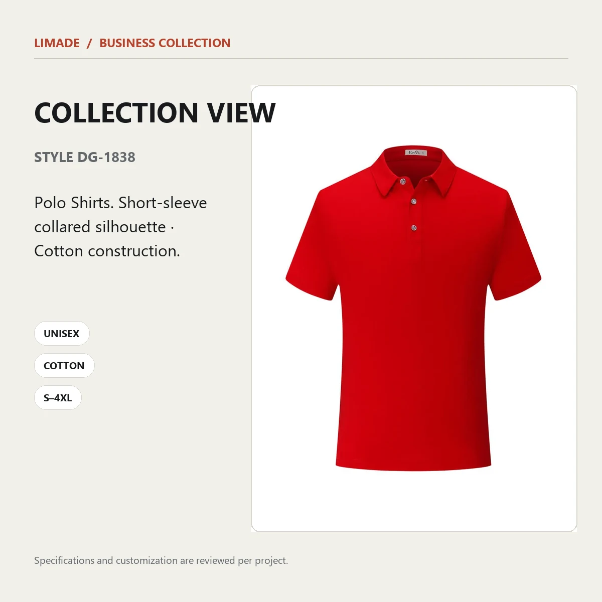 DG-1838 · Short-Sleeve Collared · Real product view 03