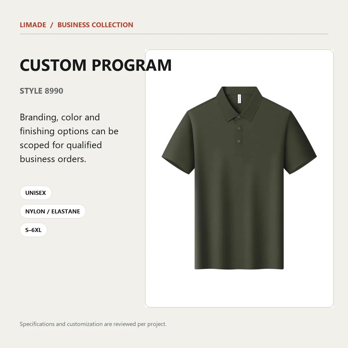 8990 · Short-Sleeve Collared · Real product view 04
