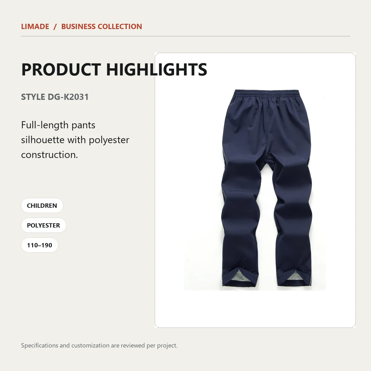DG-K2031 · Full-Length Pants · Real product view 01