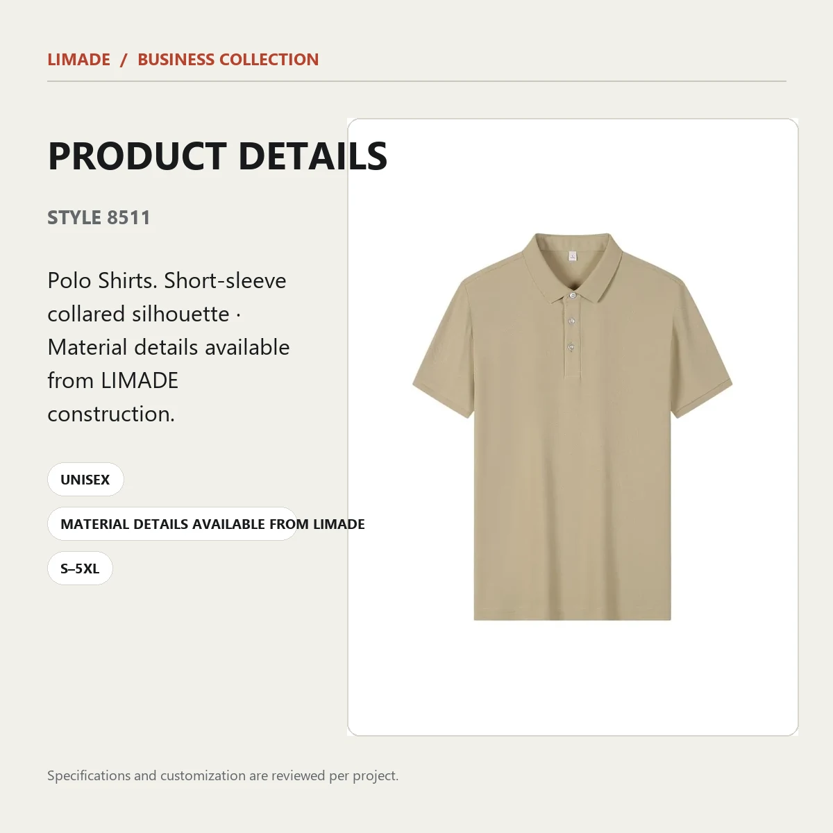 8511 · Short-Sleeve Collared · Real product view 01