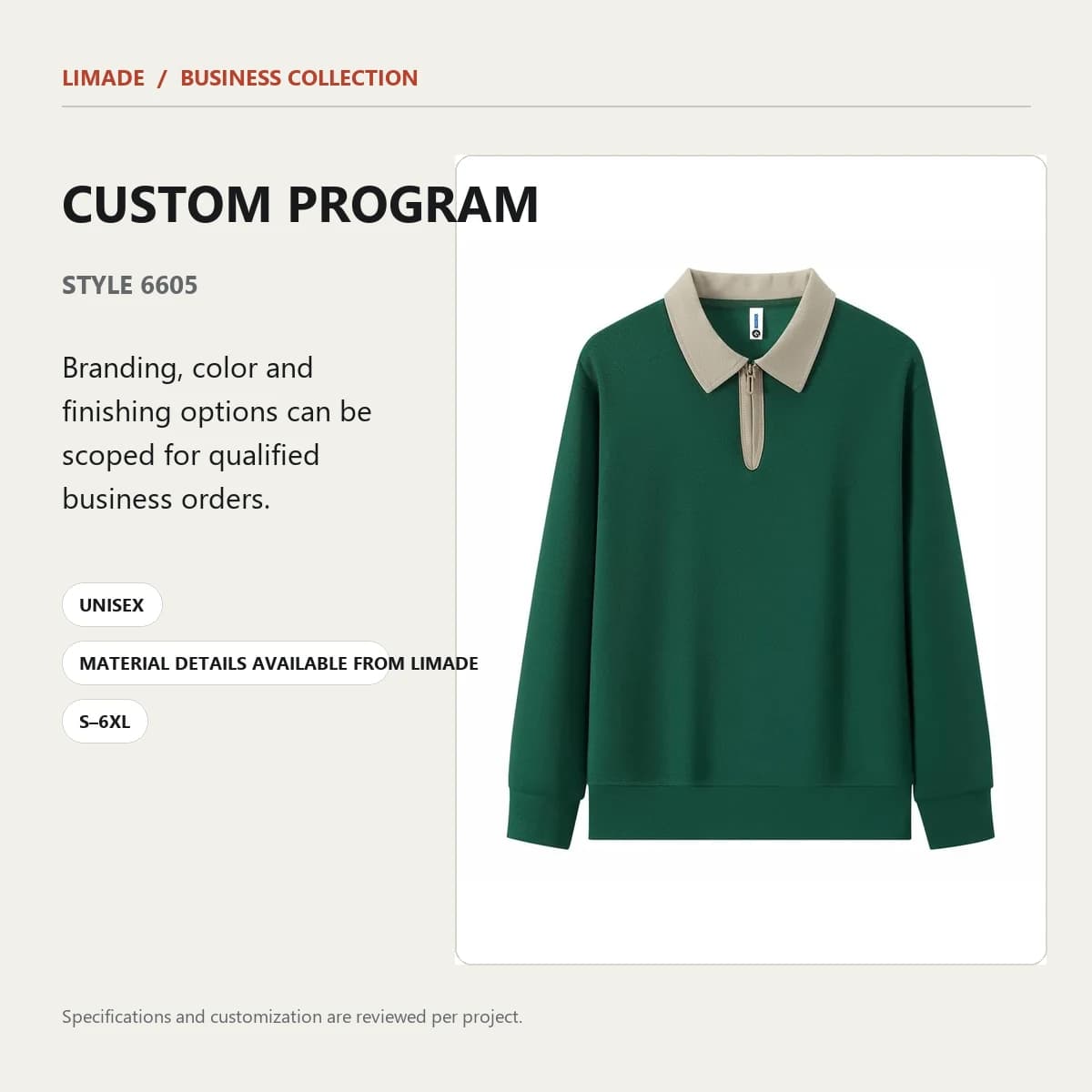 6605 · Long-Sleeve Collared · Real product view 05