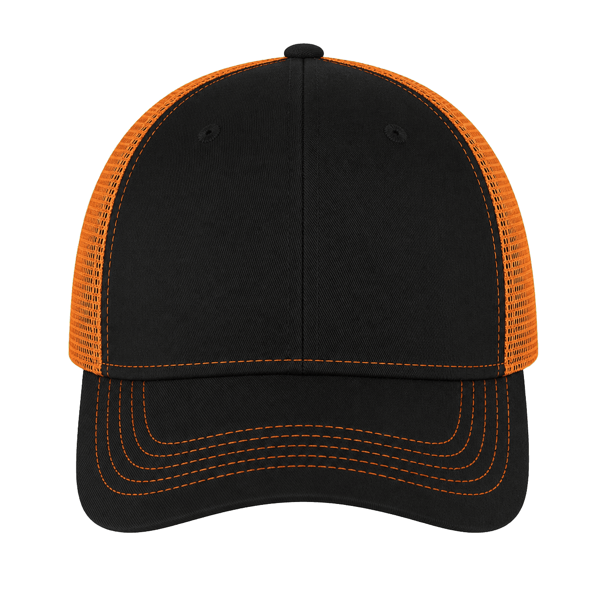 Adult Trucker Cap · Black / Orange