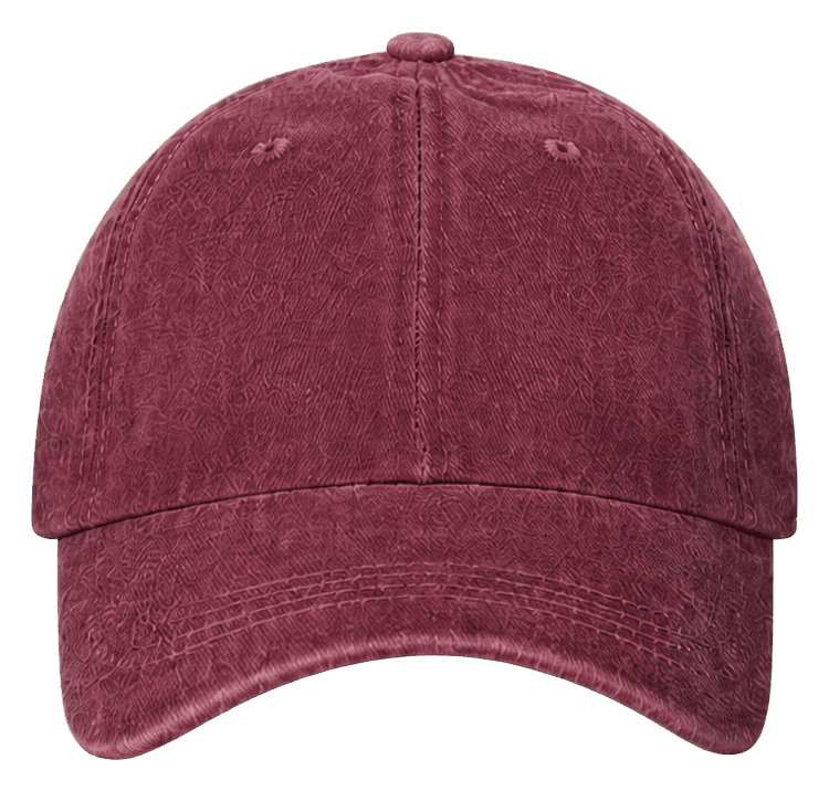 Adult Washed Baseball Cap · Burgundy